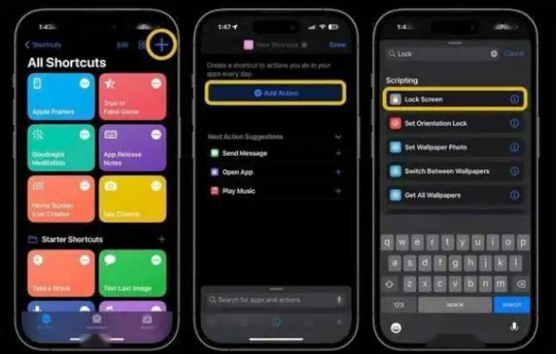 桦川苹果14锁屏维修店分享iPhone14升级iOS16.4后如何创建锁屏快捷方式 